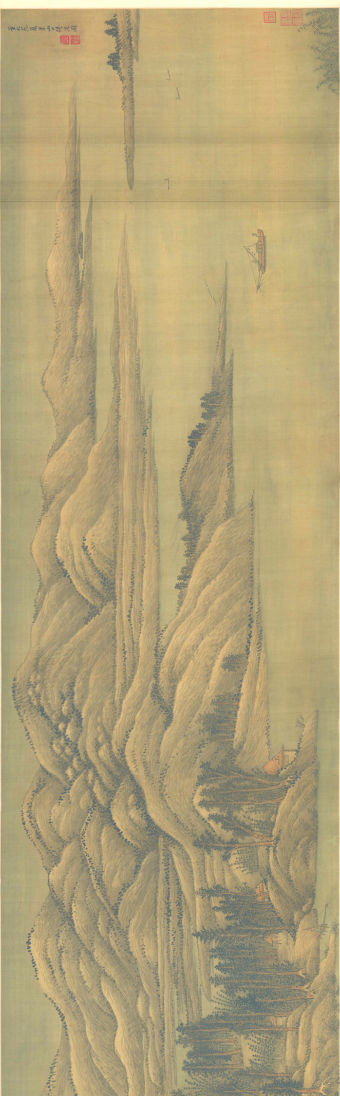清 王翚 夏景山口待渡图 绢本 1 (19014x5904px 300)