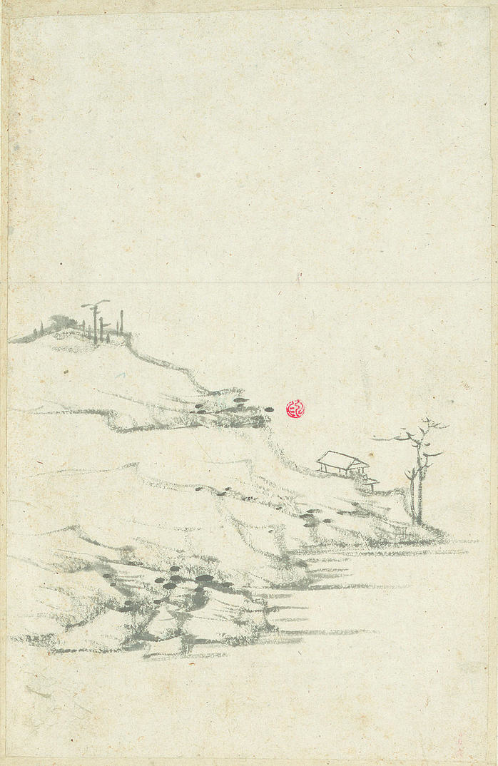 清 渐江 山水册 纸本 1 (1681x2585px 300)