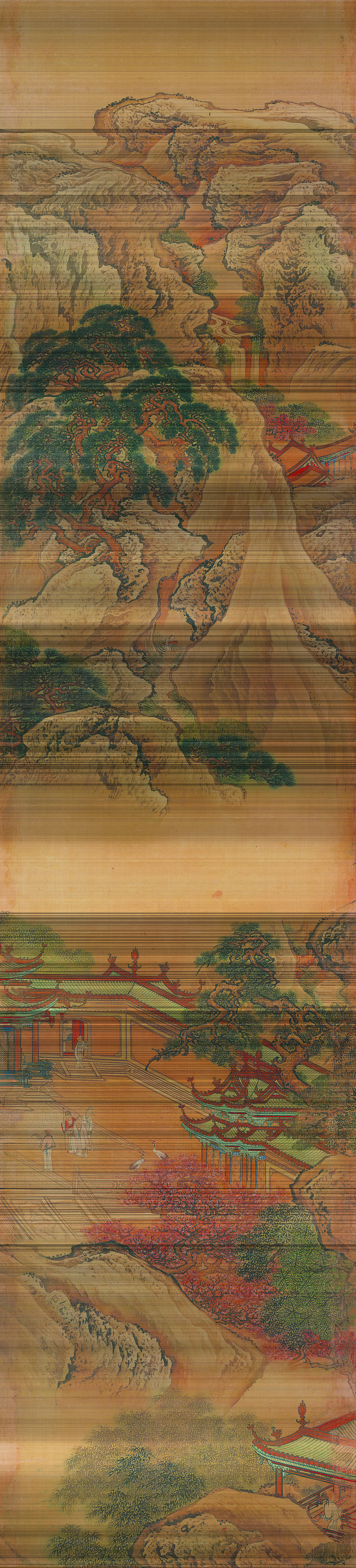 清-袁耀-蓬莱仙境图屏 绢本设色 (8465x37232px 386)