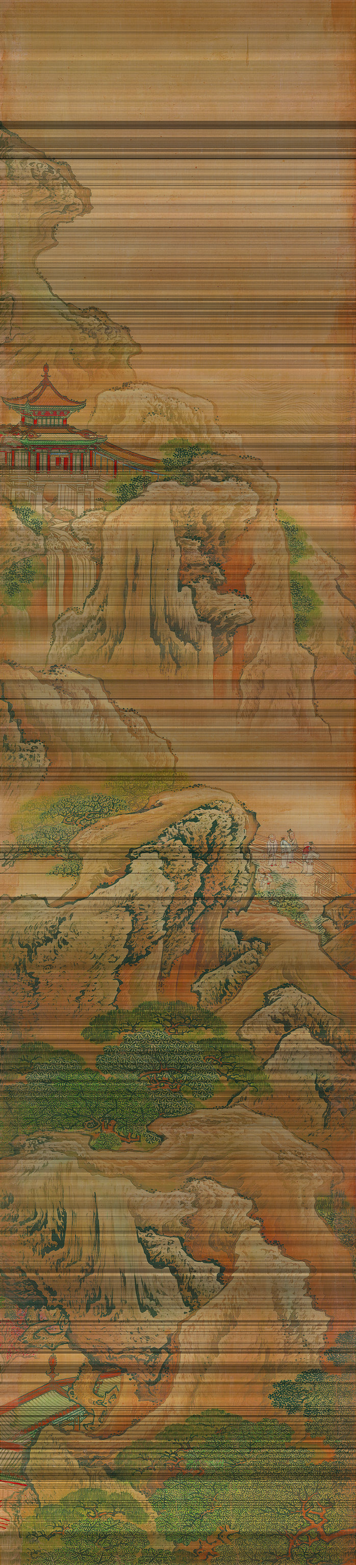 清-袁耀-蓬莱仙境图屏 绢本设色 3 (8464x37232px 386)