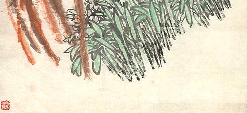 近代 吴昌硕 牡丹水仙轴 纸本 (10009x18398px 72)