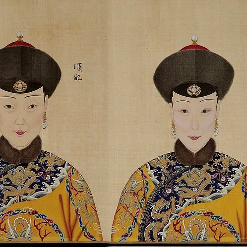 清 郎世宁 乾隆嫔妃肖像 绢本 (38872x3750px 300)