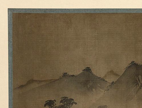 宋 马远 山水图绢本墨画淡彩 (7100x5376px 300)