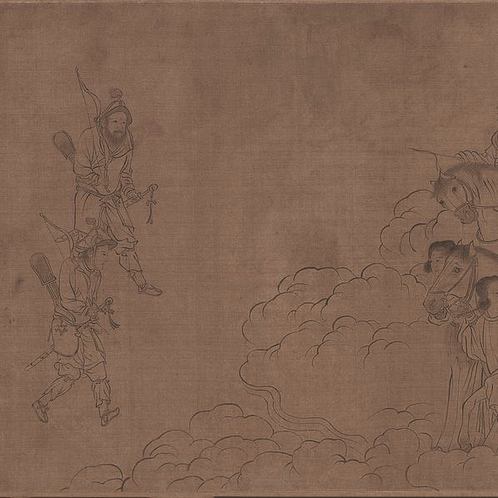 宋 李公麟 西岳降灵图卷 一版 绢本大版 (64524x3189px 300)