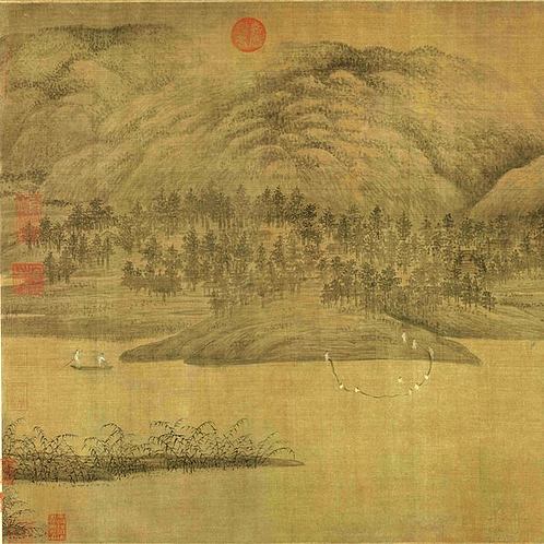 五代 董源 潇湘图卷 画心 绢本 (18458x6534px 331)