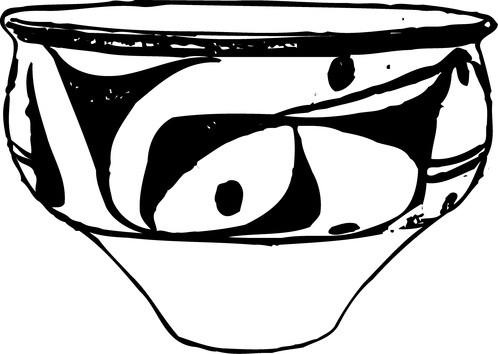 原始陶器手绘图片