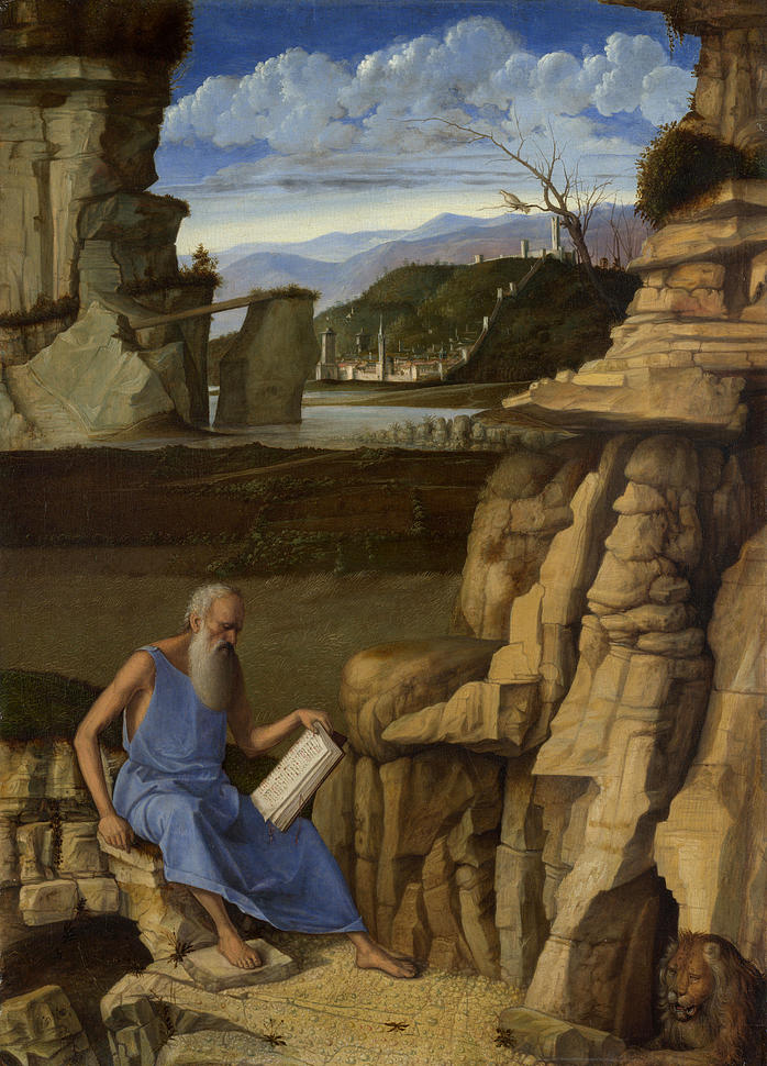 乔凡尼 贝利尼 011 giovanni bellini saint jerome reading in a