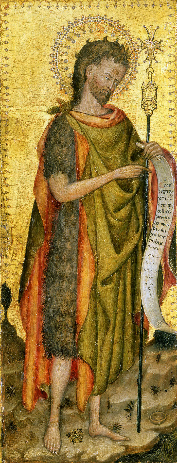 美国费城美术馆 0039 antonio orsini master of the carminati coronation italian active ferrara documented 1432-1491 saint john the baptist (1064x2780px 72)