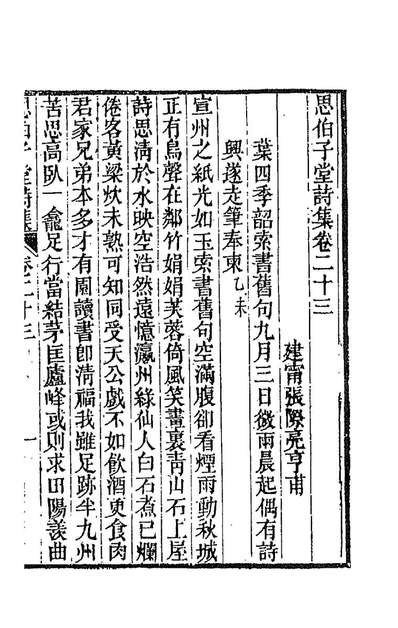 思伯子堂诗集十二张际亮撰188172