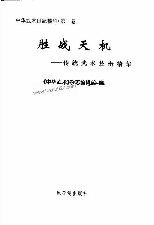 【中华武术世纪精华 第1卷《胜战天机 传统】下载