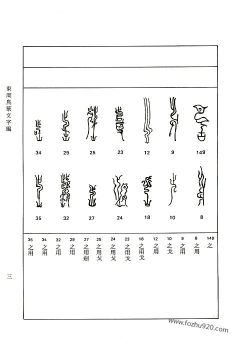 鸟篆全部文字图片